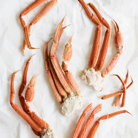 Crab legs on a white background