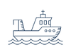 Fishing boat icon