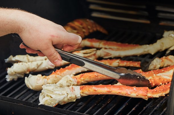 crab being grilled