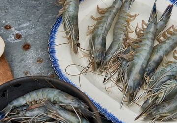 Grilled Garlic-Lime Butter Caledonia Blue Prawns
