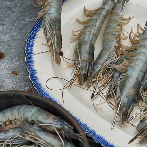 Grilled Garlic-Lime Butter New Caledonia Blue Prawns