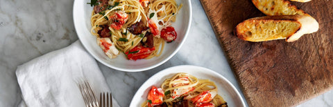 Creamy Crab & Bacon Linguine