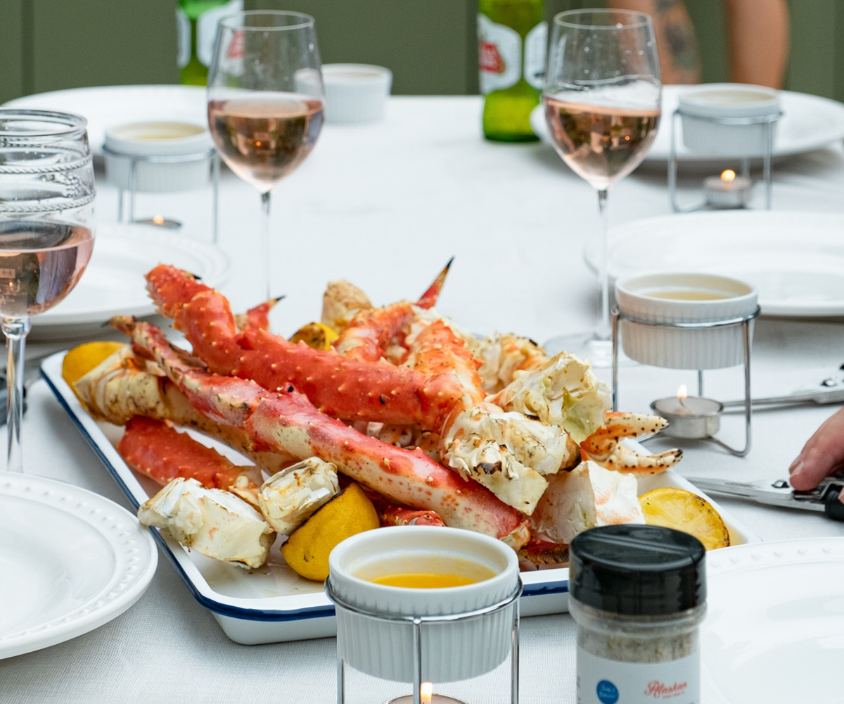 King Crab Platter on Table