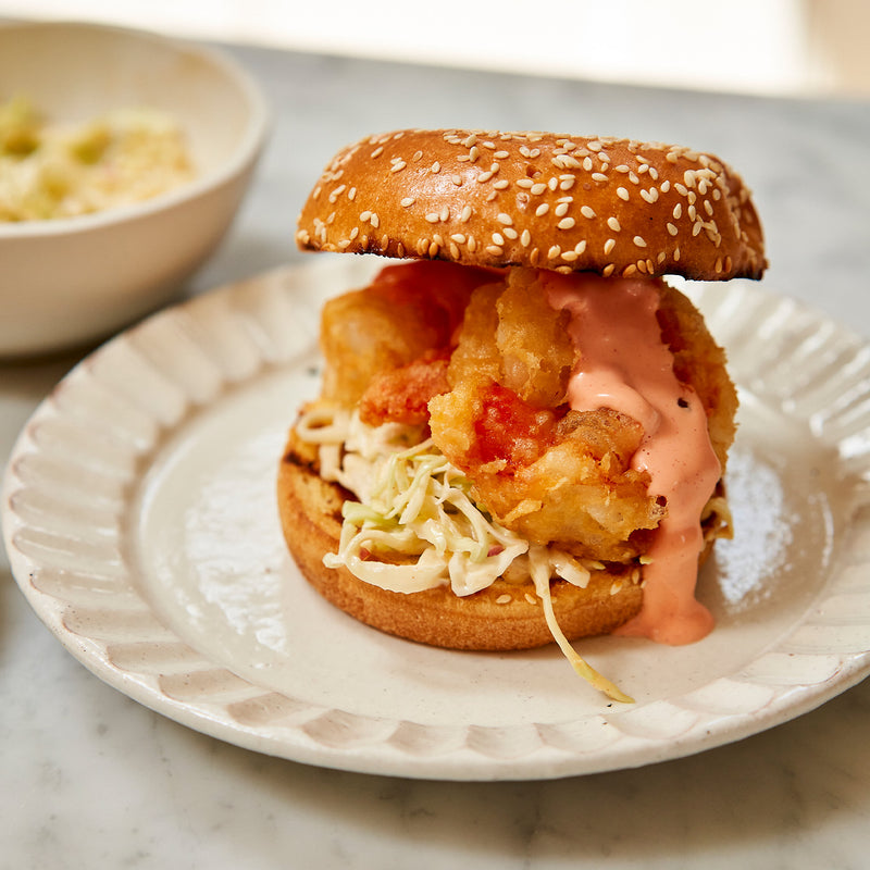 Fried Tiger Shrimp Burger