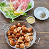 Smoked Weathervane Scallops with a side of oil, slat, pepper, and lettuce 