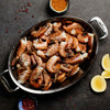 Spot Prawns in dish ready to be spiced