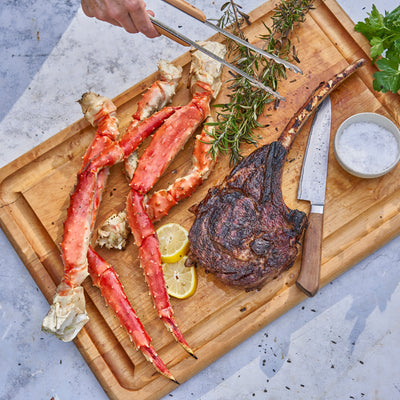 Surf and Turf - Tomahawk & Red King Crab Legs